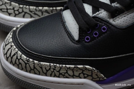BLACK RETRO - PURPLE COURT JORDAN 3 1018